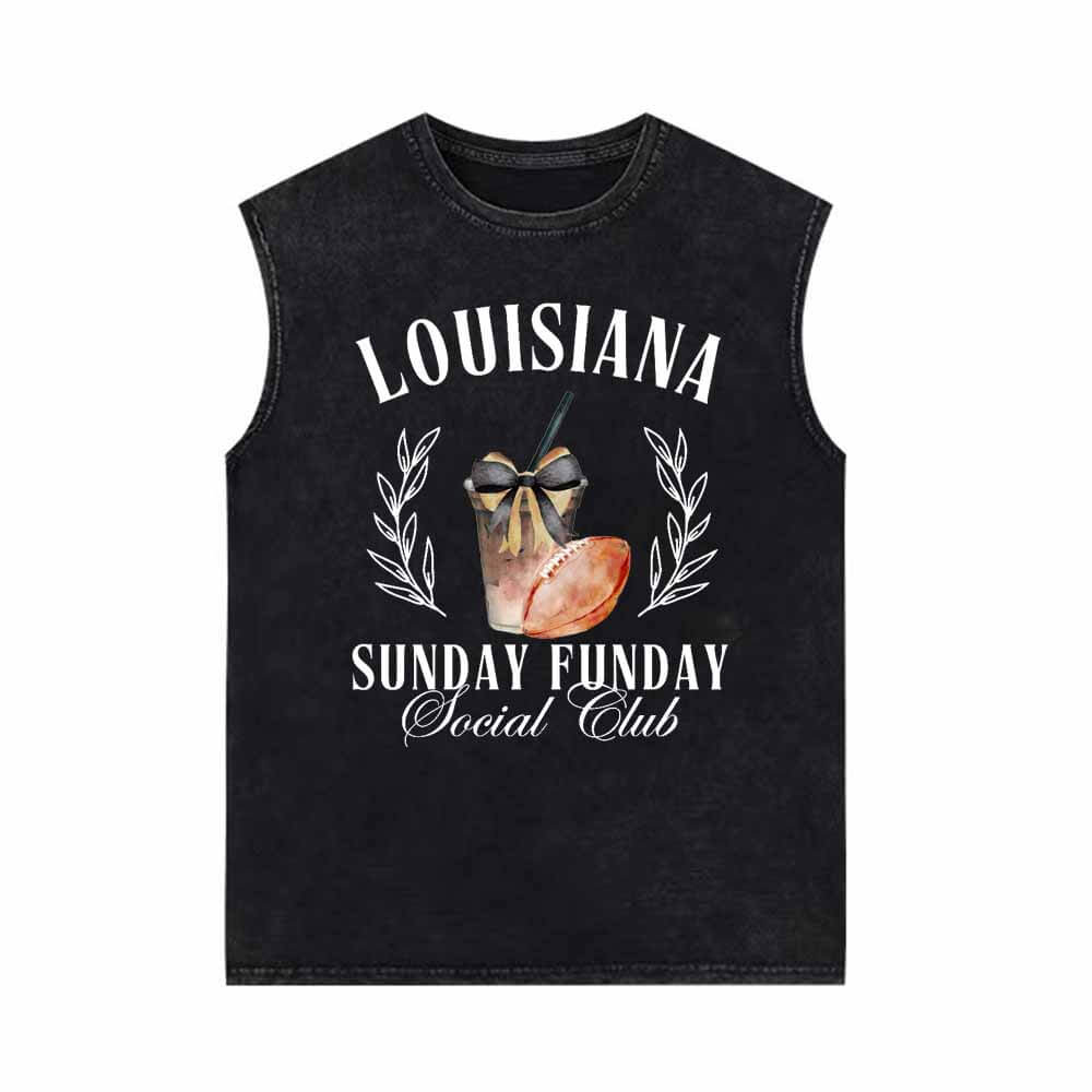 Louisiana Sunday Funday Social Club Vest Top 01 | Gthic.com