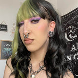 Loved Heart Skull Stainless Steel Ear Gauges