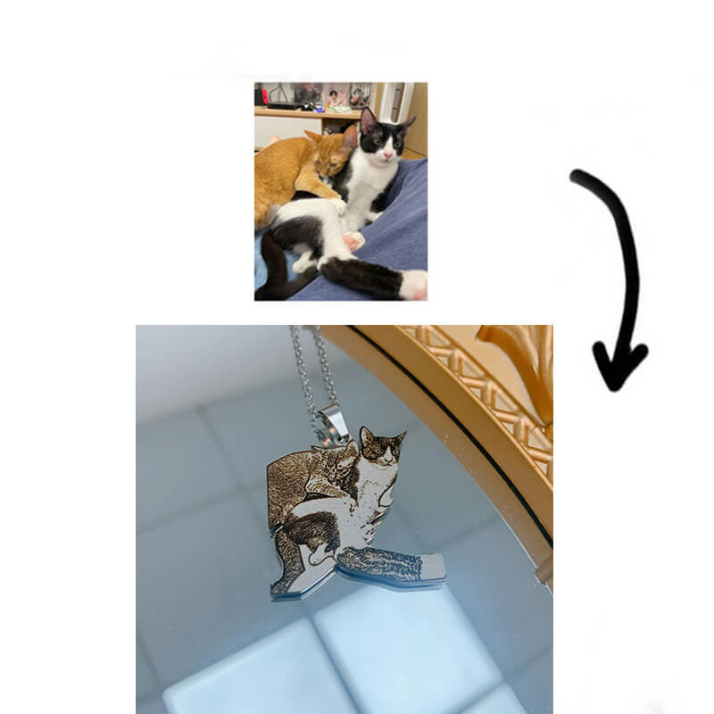 Lovely DIY Pet Photo Stainless Steel Necklace | Gthic.com