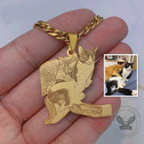 Lovely DIY Pet Photo Stainless Steel Necklace | Gthic.com