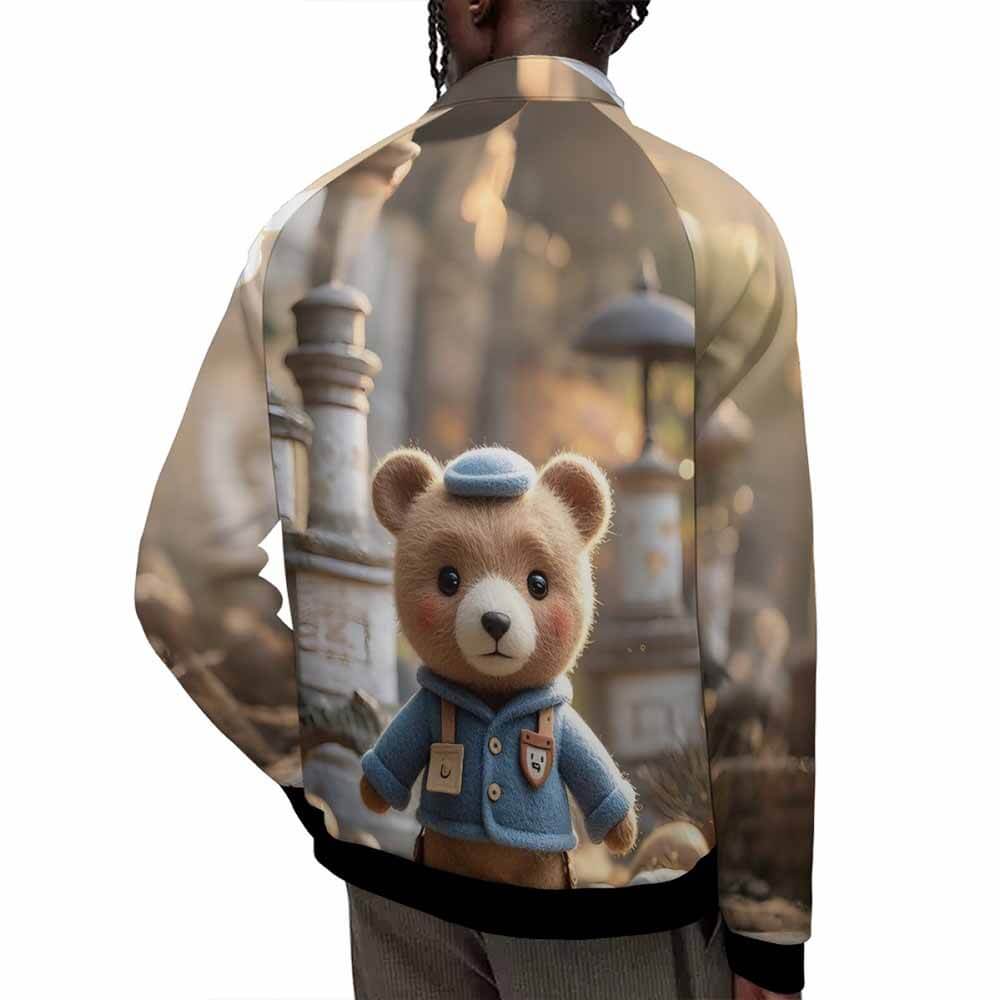 Lovely Felt Bear Stand Collar Zip-Up Jacket 02 | Gthic.com