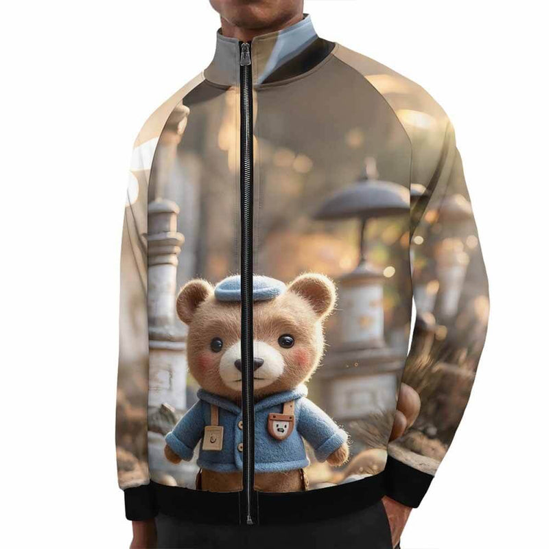 Lovely Felt Bear Stand Collar Zip-Up Jacket 01 | Gthic.com