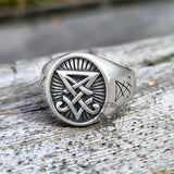 Lucifer Nephilim Seal Sterling Silver Ring | Gthic.com