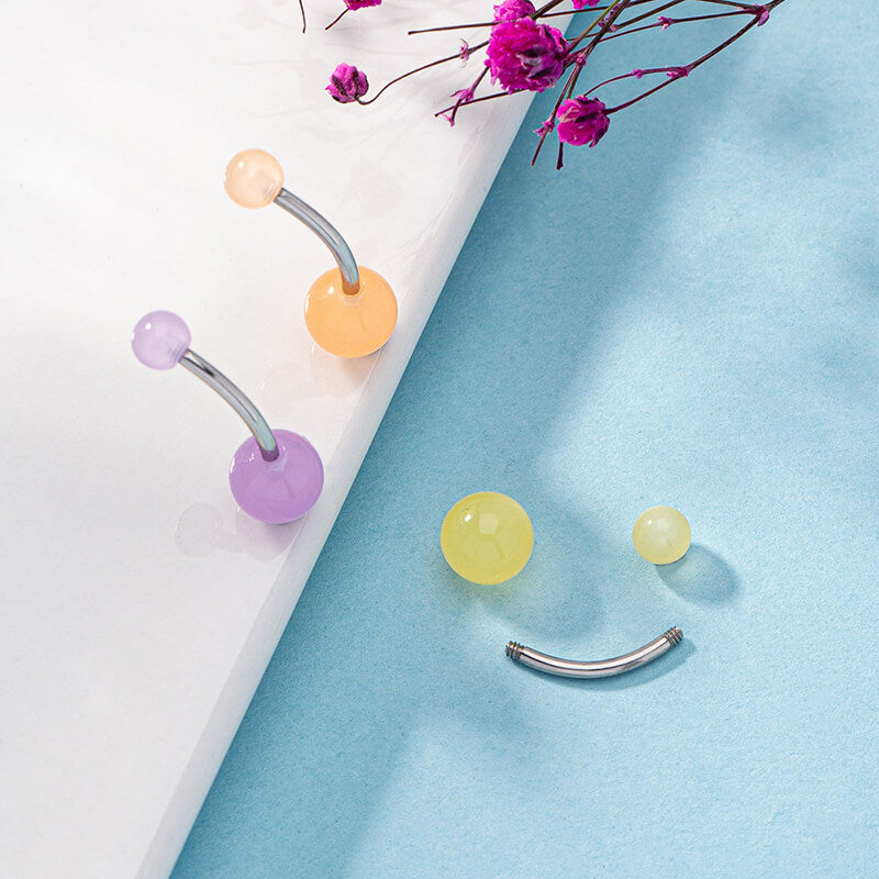 Luminous Candy Color Stainless Steel Piercing Ring | Gthic.com