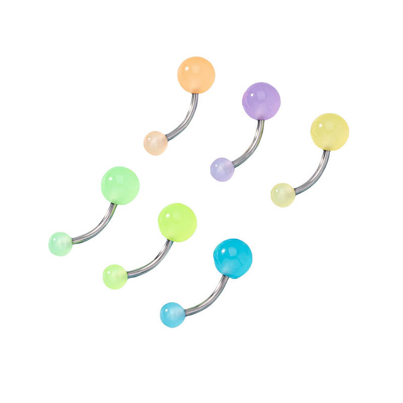 Luminous Candy Color Stainless Steel Piercing Ring | Gthic.com