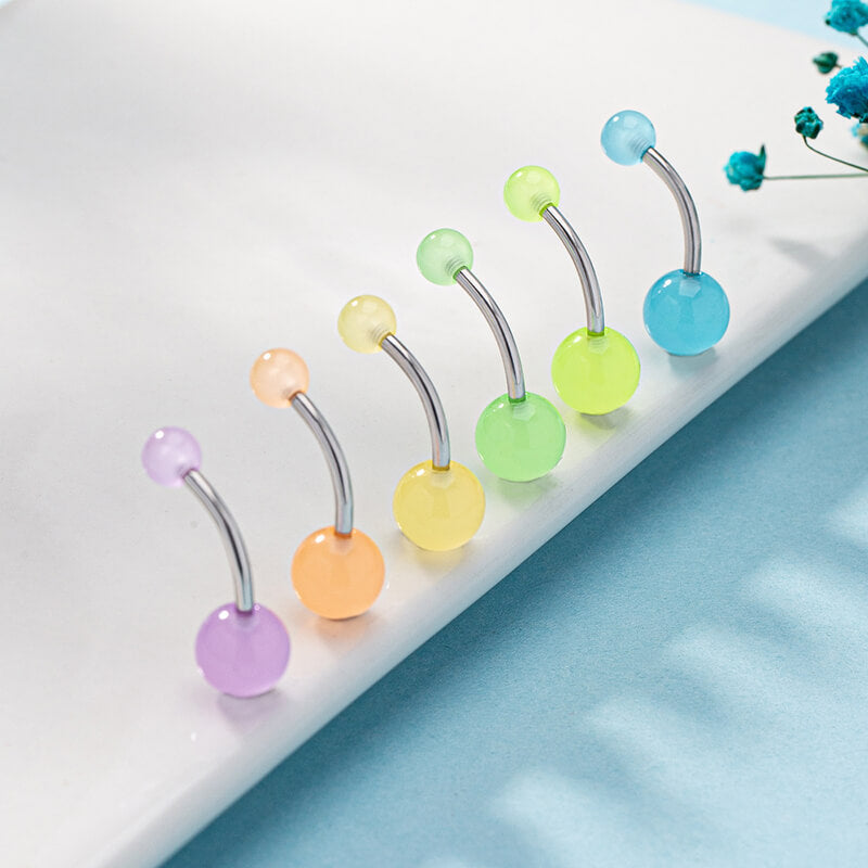 Luminous Candy Color Stainless Steel Piercing Ring | Gthic.com