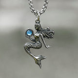 Magic Mermaid Stainless Steel Pendant | Gthic.com
