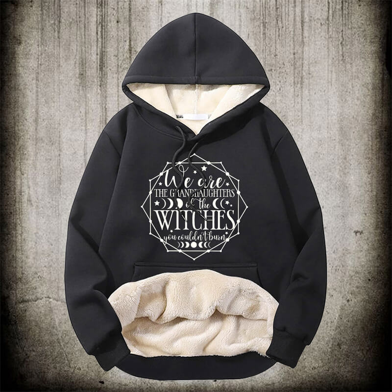 Magic Witch Symbol Polyester Fleece Hoodie | Gthic.com