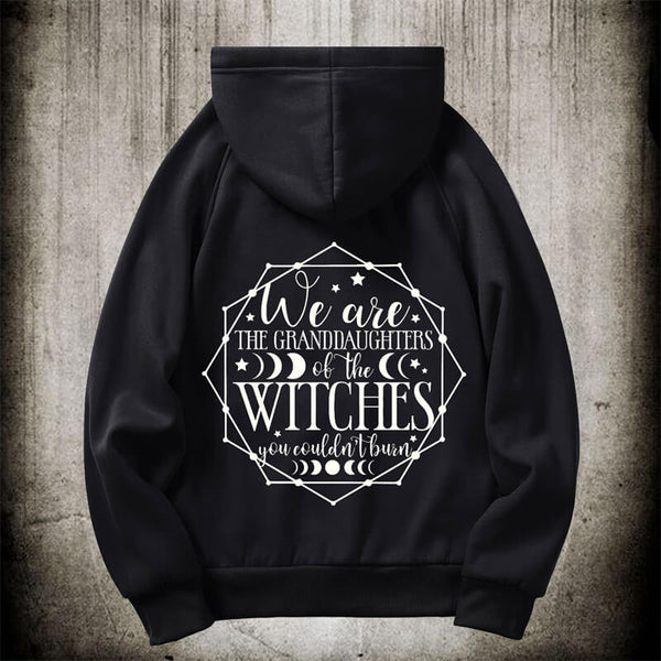 Magic Witch Symbol Polyester Hoodie Coat | Gthic.com