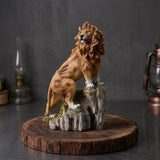 Majestic Muscular Lion Resin Animal Statue Figurine