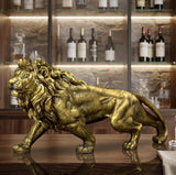 Majestic Muscular Lion Resin Animal Statue Figurine