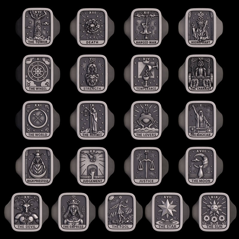 Major Arcana Tarot Sterling Silver Ring