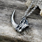 Mandalorian Mudhorn Skull Stainless Steel Pendant | Gthic.com