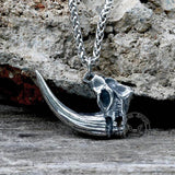 Mandalorian Mudhorn Skull Stainless Steel Pendant | Gthic.com