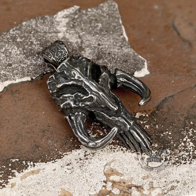 Mandalorian Symbol Skull Stainless Steel Pendant