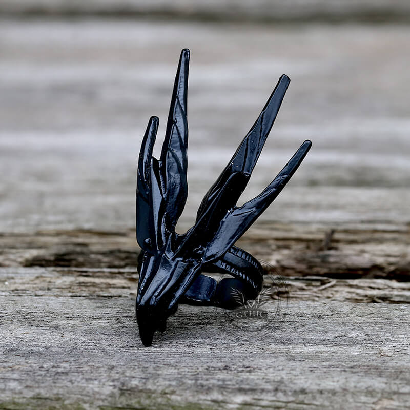 Mecha Swallow Alloy Adjustable Gothic Ring | Gthic.com