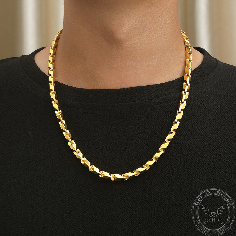 Mechanical Dragon Bone Chain Stainless Steel Necklace | Gthic.com