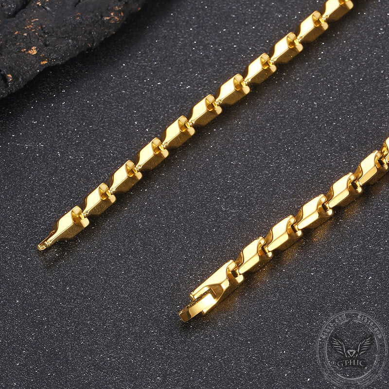 Mechanical Dragon Bone Chain Stainless Steel Necklace