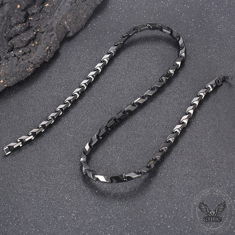 Mechanical Dragon Bone Chain Stainless Steel Necklace