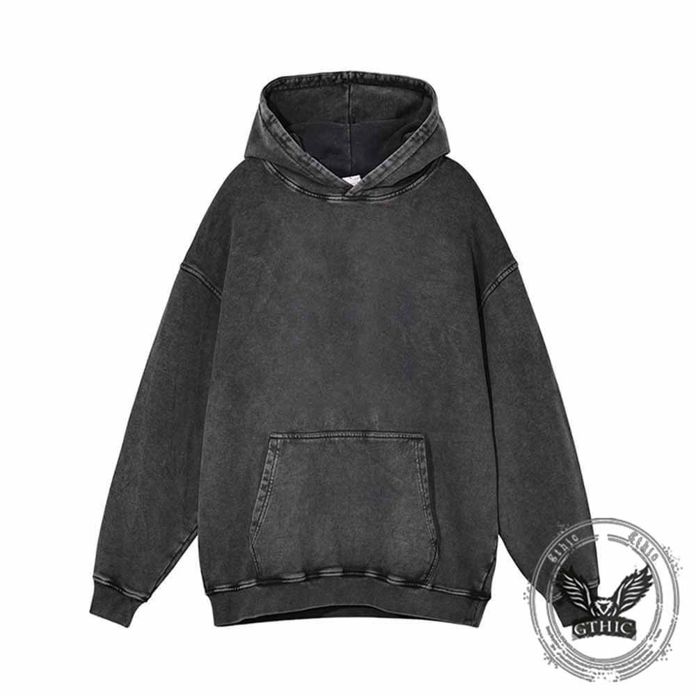 Mechano Memento Mori Skull Octopus Vintage Washed Hoodie | Gthic.com
