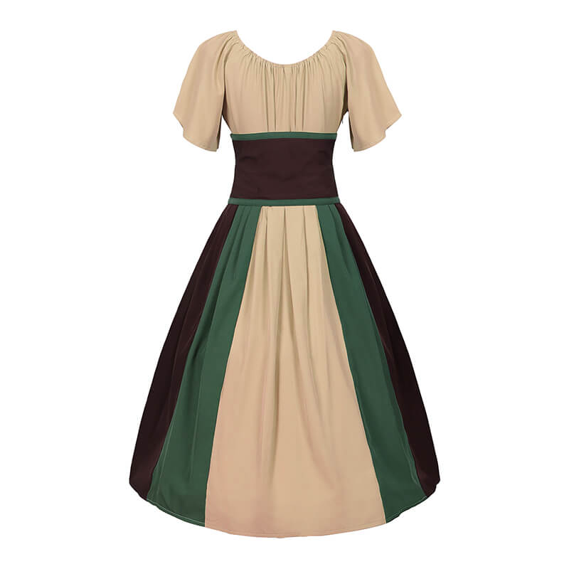 medieval off the shoulder dress Medieval Renaissance Dress Costume Viking Elf Off Shoulder Dress with Belt and Sleeves Cosplay Costume