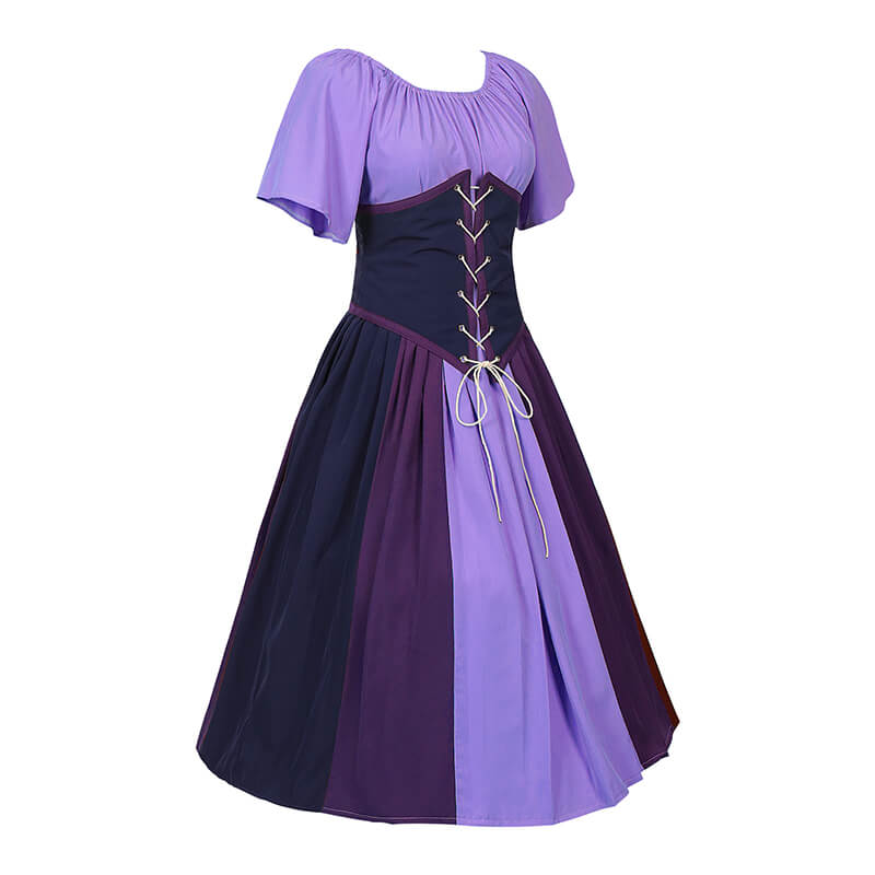 Medieval Corset Lace Up Patchwork Off-Shoulder Dress | Gthic.com