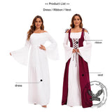 Medieval Court Retro Stage Performance Long Dress Set