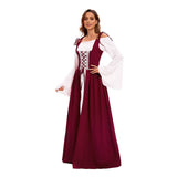 Medieval Court Retro Stage Performance Long Dress Set