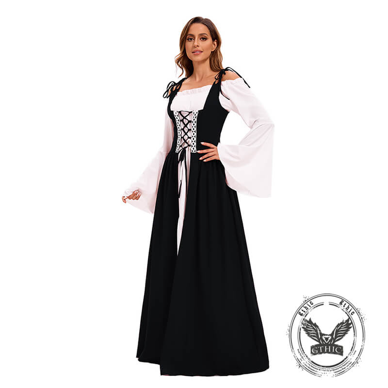 Medieval Court Retro Stage Performance Long Dress Set – GTHIC