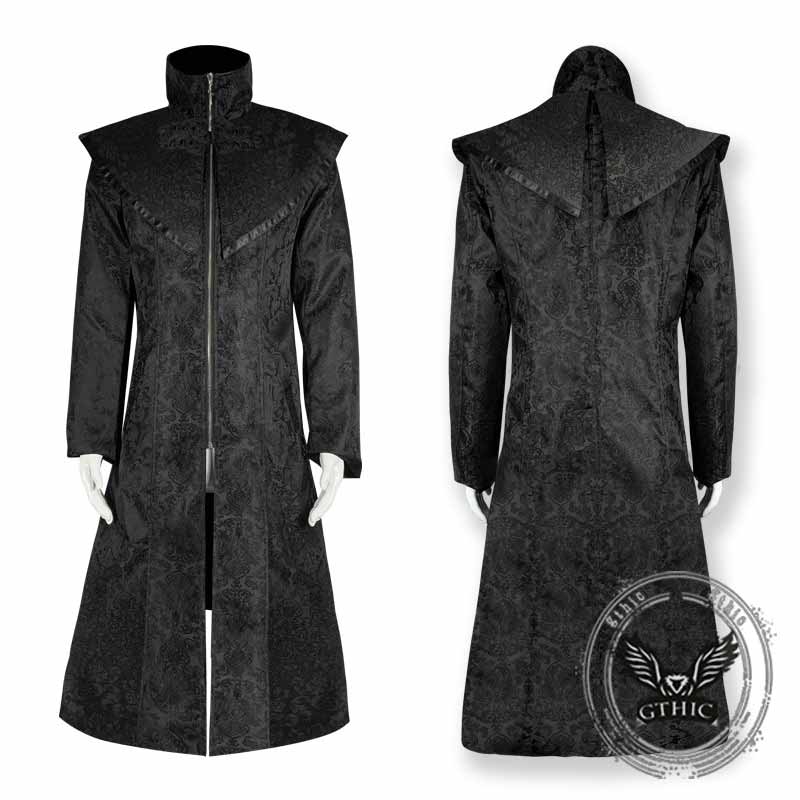 Medieval Dark Retro Wizard Gothic Long Coat 01 | Gthic.com