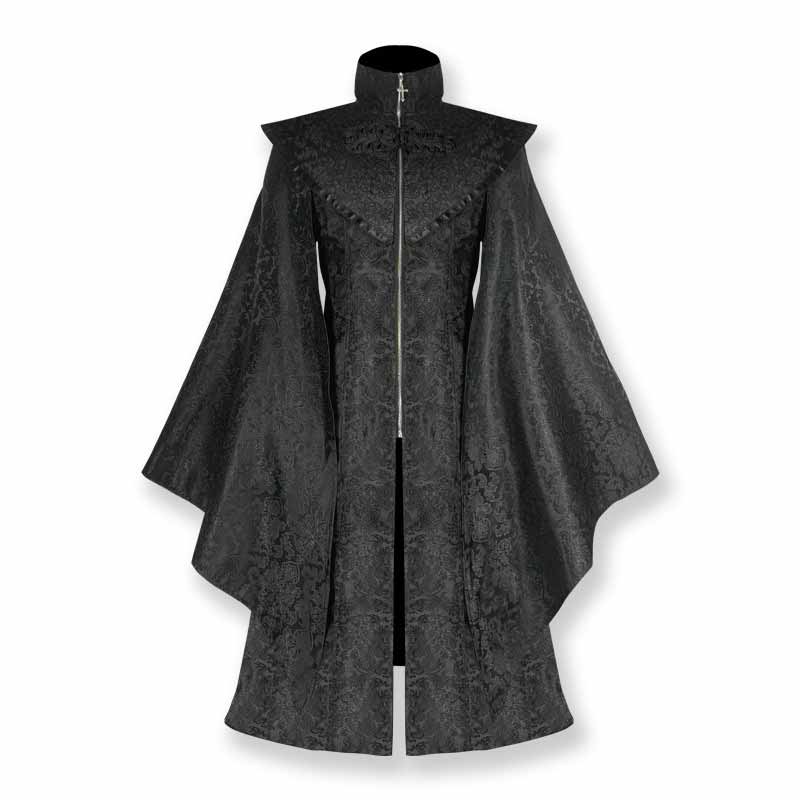 Medieval Dark Retro Wizard Gothic Long Coat 02 | Gthic.com