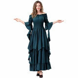 Medieval Flared Sleeve Off Shoulder Victorian Dress