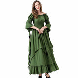 Medieval Flared Sleeve Off Shoulder Victorian Dress
