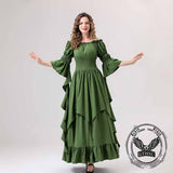 Medieval Flared Sleeve Off Shoulder Victorian Dress
