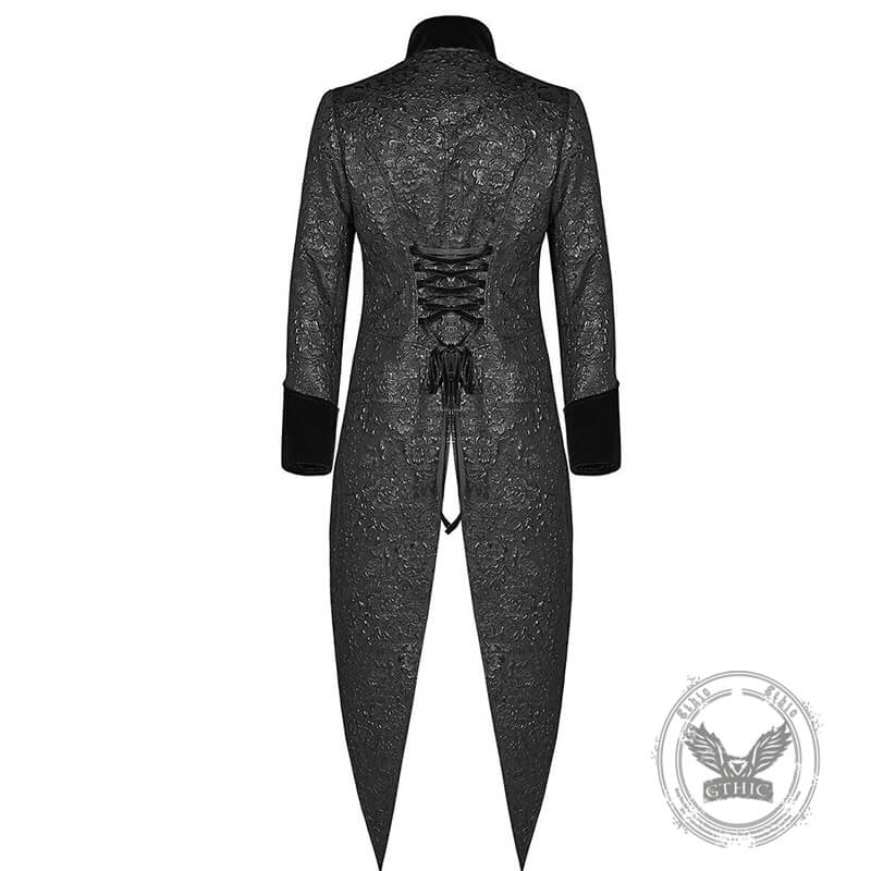 Medieval Gothic Jacquard Waisted Tuxedo Costume