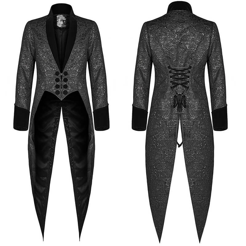 Medieval Gothic Jacquard Waisted Tuxedo Costume | Gthic.com