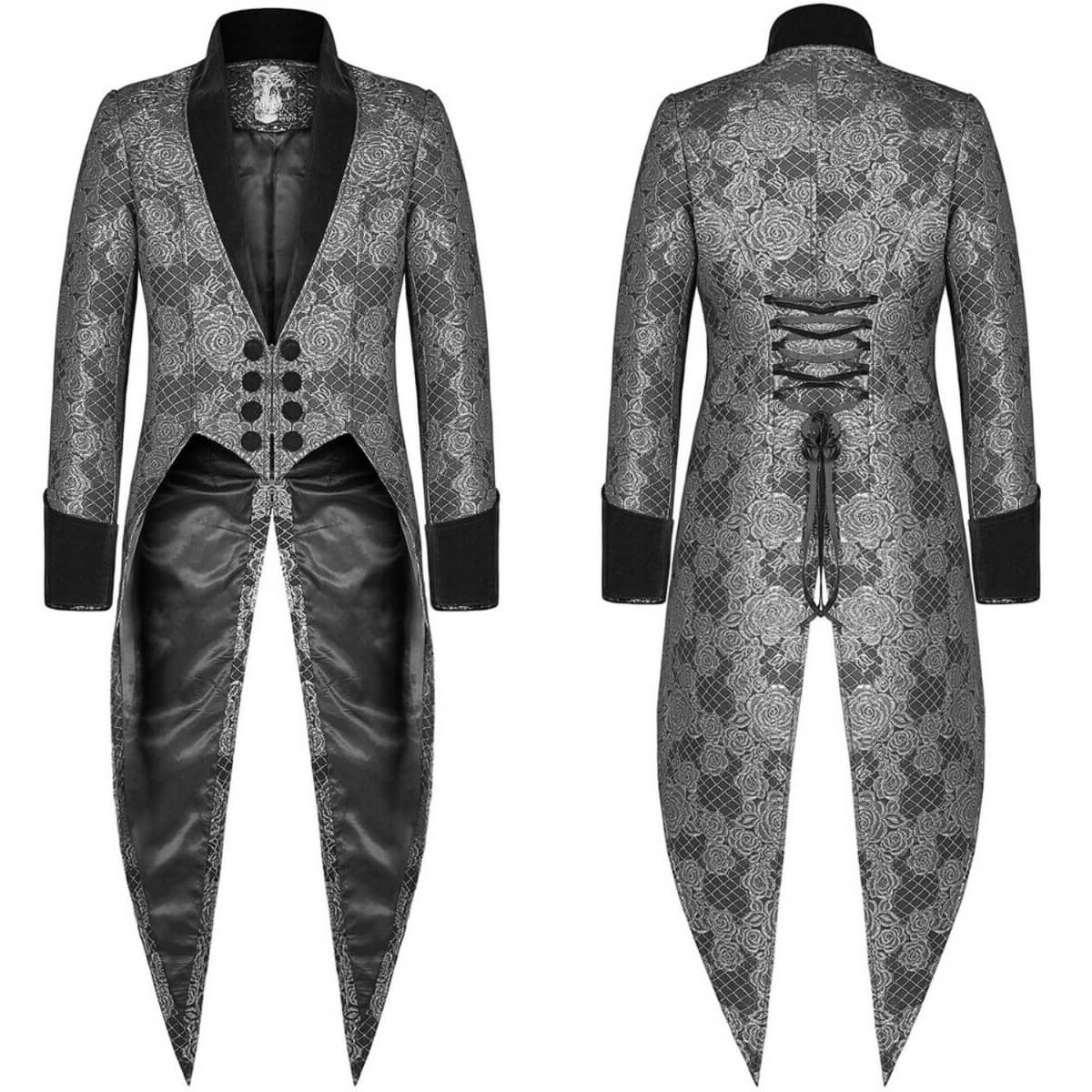 Medieval Gothic Jacquard Waisted Tuxedo Costume | Gthic.com