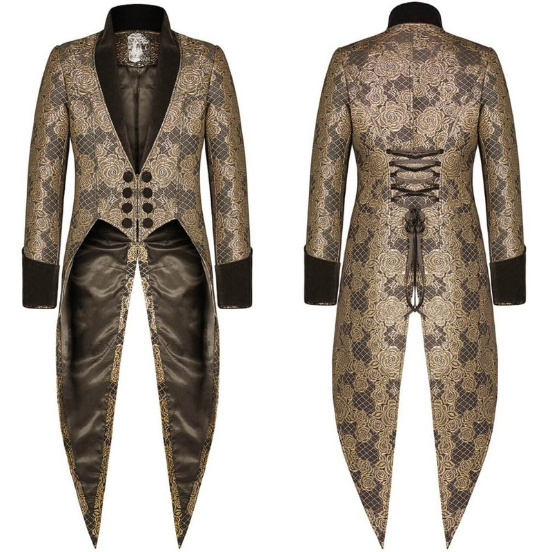 Medieval Gothic Jacquard Waisted Tuxedo Costume | Gthic.com