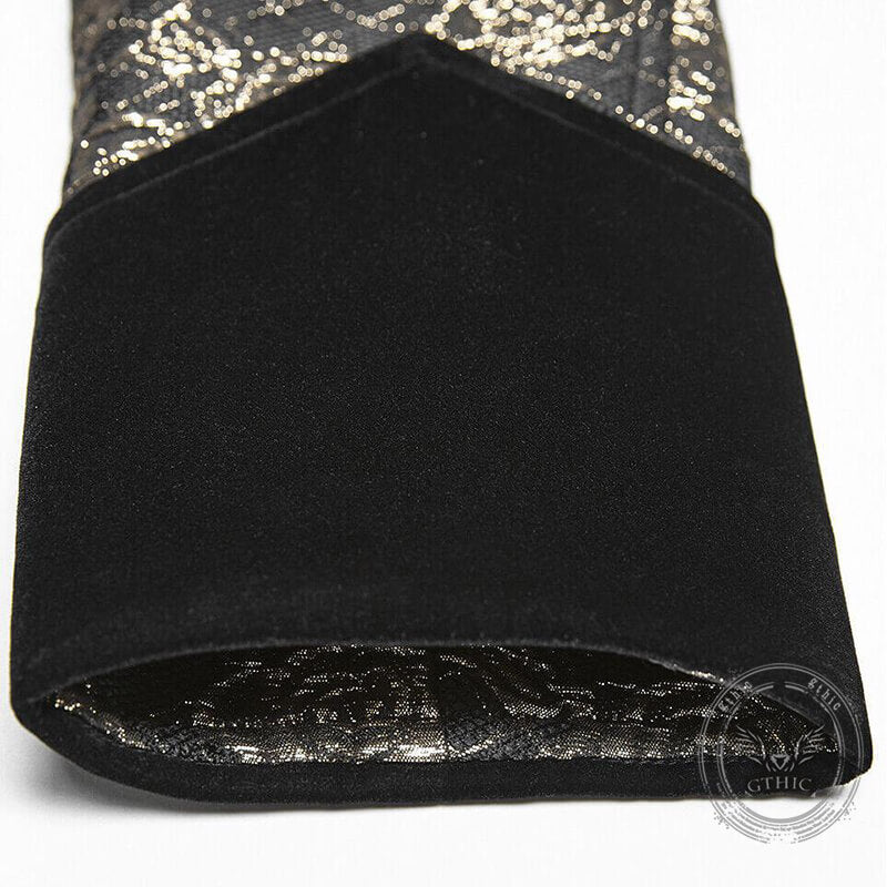 Medieval Gothic Jacquard Waisted Tuxedo Costume