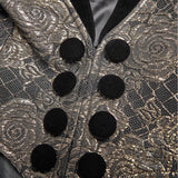 Medieval Gothic Jacquard Waisted Tuxedo Costume