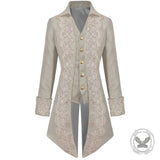 Medieval Gothic Lapel Jacquard Long Tailcoat