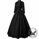 Medieval Gothic Solid Color Victorian Ball Dress