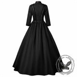 Medieval Gothic Solid Color Victorian Ball Dress
