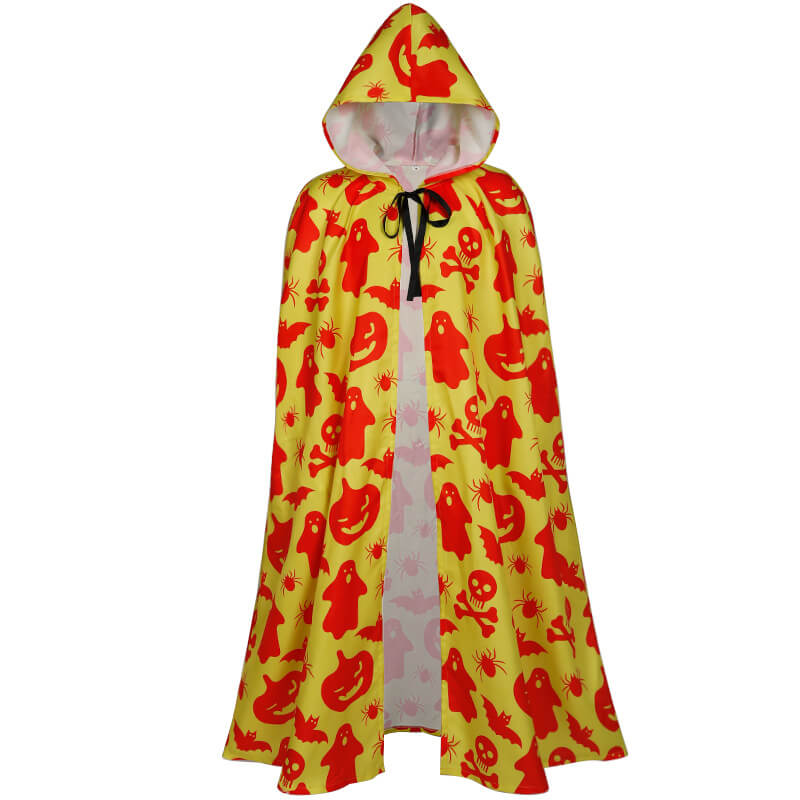 Medieval Halloween Wizard Hooded Cloak Robe