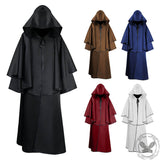 Medieval Halloween Wizard Hooded Cloak Robe 01 | Gthic.com