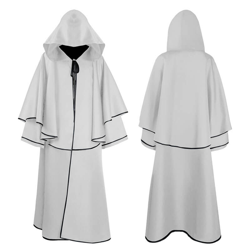 Medieval Halloween Wizard Hooded Cloak Robe