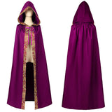 Medieval Halloween Wizard Hooded Cloak Robe