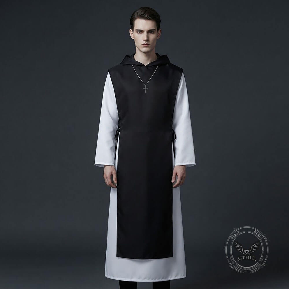 Medieval Hooded Monk Robe Cosplay Costume Set | Gthic.com