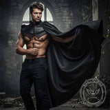 Medieval Irregular One Shoulder Halloween Side Cloak 02 | Gthic.com