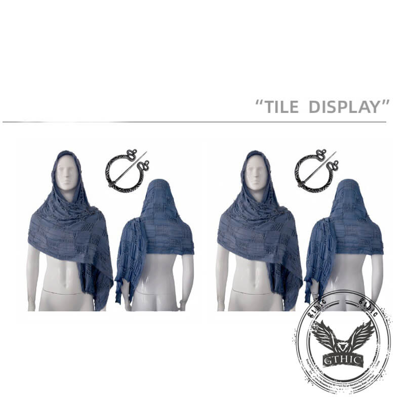 Capa con capucha de invierno con cuello de piel gótica